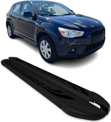 Image de Marchepieds Latéraux pédale pour Mitsubishi ASX 2010-2024 Aluminium Noir 2Pcs