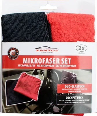 Produktbild von XANTOS Mikrofaser Set rot/schwarz