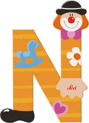 Produktbild von Sevi Buchstabe Clown N, orange
