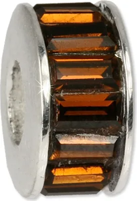Produktbild von CarloBiagi Bead Charm Schmuck Element Rad Zirkonia 925 Echt Silber BBSC01
