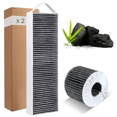 Image de Omgoods - Filtres à charbon actif pour hottes aspirantes, lot de 2 filtres de rechange
