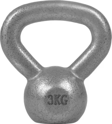 Produktbild von GORILLA SPORTS® Kettlebell - 3 kg Gewichte, Gusseisen, Bodenschonend, Silber - Kugelhantel, Schwunghantel, Kugelgewicht, Rundgewicht, Krafttraining