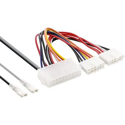 Obrázek produktu pro InLine® Interní napájecí adaptér, 20pinový ATX-NT na základní desku P8/P9 AT + přepínač