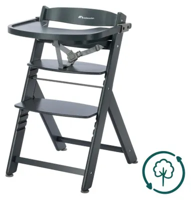 Produktbild von Bebeconfort Timba 2 Mitwachsender Hochstuhl, 6+ Monate, Bis 110 kg, Ergonomischer Baby & Kinderhochstuhl Holz, Sitz + Fußstütze verstellbar, Warm Grey