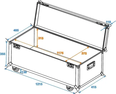 Zdjęcie produktu dla ROADINGER Universal-Transport-Case 120x40cm mit Rollen (30126730)