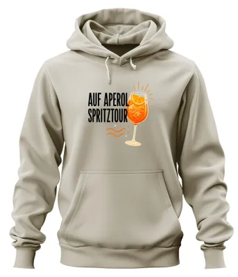 Productafbeelding van Aperol Spritz cocktail, zomer, vrijgezellenfeest, aperitief, hoodie, sweater, natuur, maat M