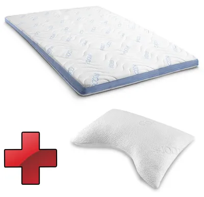 Produktbild von Kaltschaumtopper CloudComfort Cool 120 x 200 cm H2/H3, Höhe 7 cm, Härtegrad H2/H3, 7-Zonen Topper mit Sommer- und Winterseite
