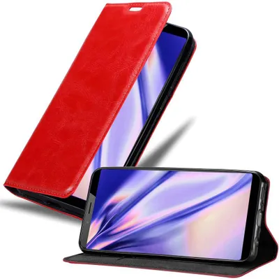 Obrázek produktu pro Cadorabo Case for ZTE Nubia N3 Protective Case in Red Pouzdro na mobilní telefon s magnetickým zavíráním