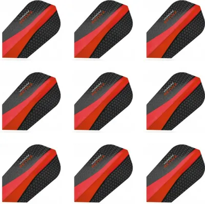 Produktbild von Harrows | Retina | Dart Flights | Slim | 100 Mikron | Rot | 3 Sets = 9 Flights