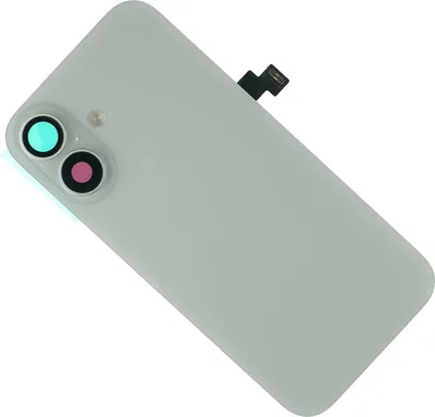 Produktbild von Gehäuse Rückseite für iPhone 16 Backcover Rückseite hinten Kameraglas Abdeckung + Ladespule, Weiß