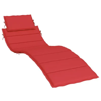 Image de Coussin de chaise longue rouge 186x58x4 cm tissu oxford