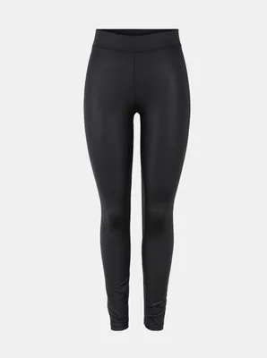 Imagen del producto de Pantalones de cuero ajustados, color negro brillante, marca Pieces, talla S-M