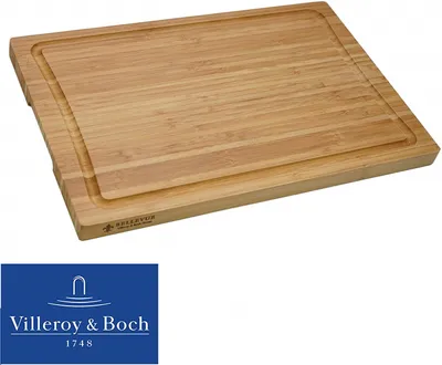 Produktbild von VilleroyBoch Schneidebrett Küchenbrett Zubereitungsbrett Tranchierunterlage Bambus mit Saftrille Schneidunterlage Schneidbrett Gemüse