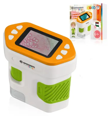 Obrázok produktu pre Bresser Junior – digitálny vreckový mikroskop pre deti s displejom, funkciou foto a video, USB-C, zväčšenie až 94x