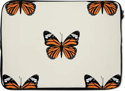 Produktbild von MuchoWow® Laptop Hülle 14 ZollSchmetterling - Insekten - Muster Laptoptasche - Laptoptasche - Stoßsicher - Schutzhaube