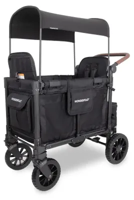 Produktbild von Wonderfold W2 Luxe Pro Stroller Wagon - Jet Black (2 boxes)