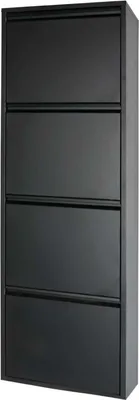 Obrázok produktu pre Skye Decor, Marino 4 - Black, skriňa na topánky, čierna, 100 % KOV, 50 x 15 x 137 cm