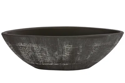 Produktbild von Dehner Jardiniere Romy, Länge 36 cm, Höhe 10 cm, Keramik, dunkelbraun