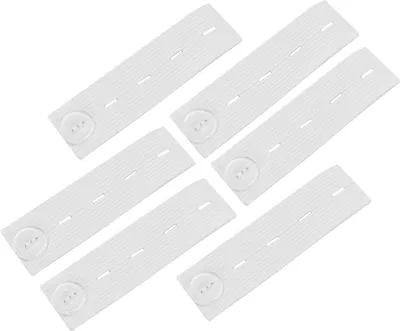 Image de Boucle d'extension de ceinture, ceinture de grossesse réglable, bouton, bouton élastique, blanc