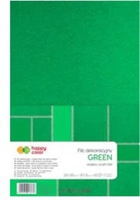 Image de Feutre décoratif vert 10pcs HAPPY COLOR