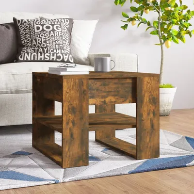 Produktbild von "2026 Promotion" Couchtisch Wohnzimmer - Kaffeetisch - Räuchereiche 55,5x55x45 cm Holzwerkstoff - Sofatisch CC28198