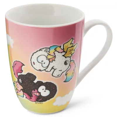 Produktbild von NICI Porzellantasse Rainbow Yin & Yang 47387 - NICI Einhorn Tasse