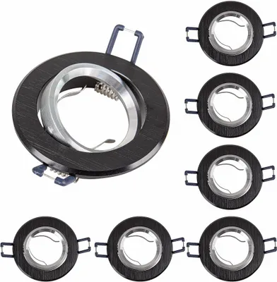 Produktbild von 6x Einbaurahmen GU10 SET 68mm inkl GU10 Fassung 16302-5