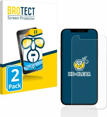 Produktbild von 2x Für Apple iPhone 12 mini Schutzfolie BROTECT Displayschutz Display Schutz Folie Klar Transparent