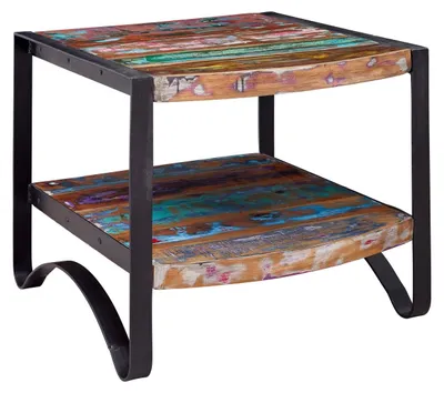Produktbild von MASSIVMOEBEL24.DE Beistelltisch Altholz 60x60x50 lackiert INDUSTRIAL #46
