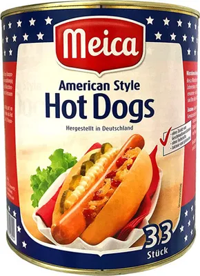 Produktbild von Würstchen HOT DOGS American Style (2900 g/33 Stück) GASTRONOMIE SPITZENQUALITÄT