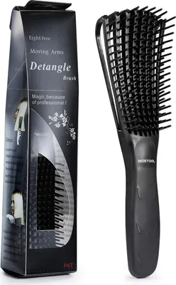 Produktbild von BESTOOL Entwirrbürste für Afrolocken Nass/Trocken - Schwarz