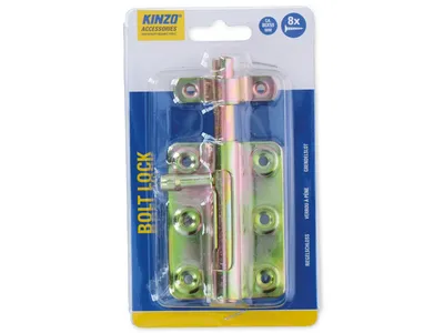 Produktbild von KINZO Riegelschloss, 80 mm, 8 Schrauben