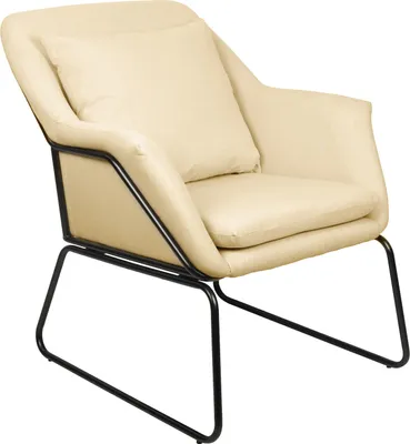 Image de SVITA JOSIE Fauteuil rembourré Fauteuil d'appoint Canapé Simple Relax Tissu Beige