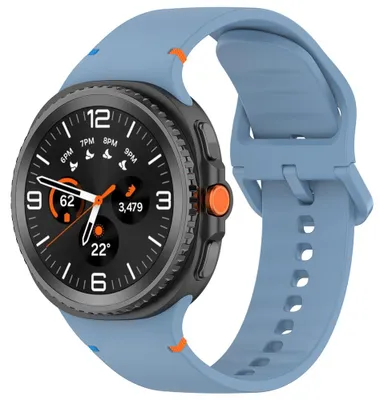 Produktbild von Techsuit - Watchband (W079) Armband für Samsung Galaxy Watch8 40 mm / Watch8 44 mm / Watch8 Classic – Jeansblau