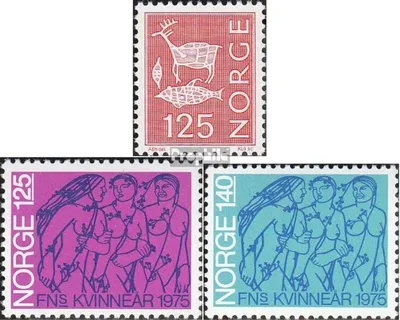 Produktbild von Briefmarken Norwegen 1975 Mi 697,698-699 (kompl.Ausg.) postfrisch Freimarke