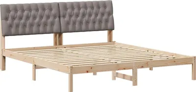 Obrázek produktu pro vidaXL Rám postele s čalouněným čelem hnědý 180 x 200 cm