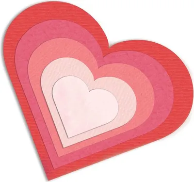 Produktbild von SIZZIX Stanzform Präge Stanzschablone Cutting Die, Hearts 657561