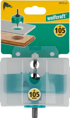 Image de Scie cloche CT maçonnerie/pierre/bois/plastique wolfcraft diamètre 105 mm
