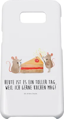 Produktbild von Mr. & Mrs. Panda Samsung Galaxy S8 plus Handyhülle  Mäuse Kuchen - Weiß - Geschenk, Geburtstag, Kuchenliebe, Maus, Cover, Handy, Hülle, Case, Party, Happy Birthday