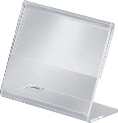 Produktbild von Info-/Preisaufsteller 74x52mm L-Form glasklar VE=10x10 Stück
