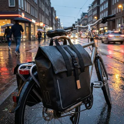 Produktbild von Basil Urban Dry, Hinten, Fahrradtasche, Plane, Schwarz, 25 l, 5 kg