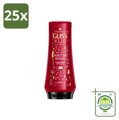 Produktbild von 25 x Gliss Kur Winter Repair Conditioner - Regeneriert & Pflegt - 200 ml - Großpackung - 25 Stücke