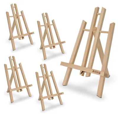 Produktbild von Artina Manchester 5er Set Tischstaffelei klein aus Holz 28cm