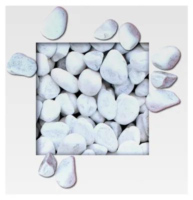 Produktbild von 25 kg Marmorkies Carrara Weiß Körnung 40/60 mm