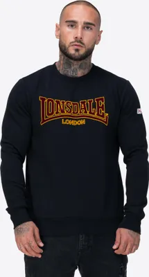 Obrázok produktu pre Herren Rundhals Mikina s kapucňou Passform CREWNECK CLASSIC LL001 Black/Oxblood/Yellow 3XL Lonsdale