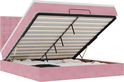 Image de vidaXL Ottoman-lit avec matelas rose 180x200 cm velours