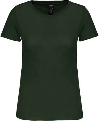 Produktbild von Kariban Damen T-Shirt Baumwolle Kurzarm Basic Shirt Rundhals, Größe:3XL, Farbe:Forest Green