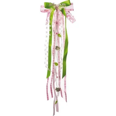 Produktbild von Nestler Schultütenschleife ca. 23 x 50 cm rose/hellgrün
