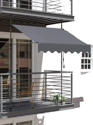 Immagine prodotto di Tenda a scomparsa manuale, protezione UV, regolabile in altezza, 400 x 120 cm