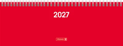 Produktbild von BRUNNEN 1077261017 Querterminbuch Mod. 772 2027 297×105 mm, Karton, rot